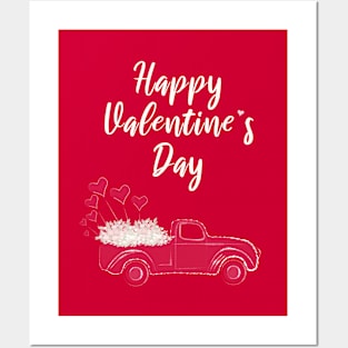 Happy Valentine´s Day, Flower Truck Posters and Art